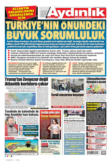 AYDINLIK GAZETESİ 9 Ağustos 2025 gazete manşeti