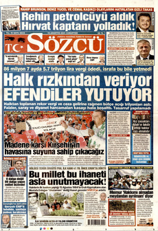 SÖZCÜ 16 Ağustos 2025 gazete manşeti