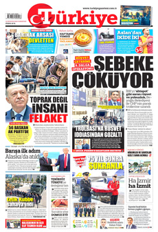 TÜRKİYE GAZETESİ 16 Ağustos 2025 gazete manşeti