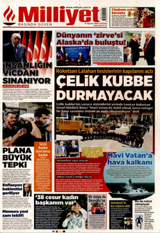 MİLLİYET 16 Ağustos 2025 gazete manşeti