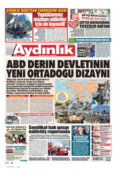 AYDINLIK GAZETESİ 16 Ağustos 2025 gazete manşeti