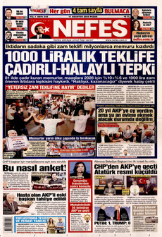 NEFES 17 Ağustos 2025 gazete manşeti