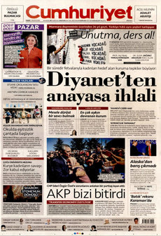 CUMHURİYET 17 Ağustos 2025 gazete manşeti