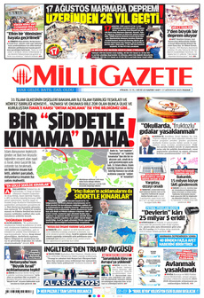 MİLLİ GAZETE 17 Ağustos 2025 gazete manşeti