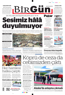 BİRGÜN 17 Ağustos 2025 gazete manşeti