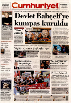CUMHURİYET 20 Ağustos 2025 gazete manşeti