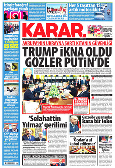 KARAR 20 Ağustos 2025 gazete manşeti