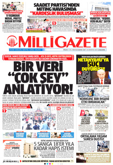 MİLLİ GAZETE 20 Ağustos 2025 gazete manşeti