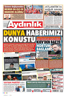 AYDINLIK GAZETESİ 20 Ağustos 2025 gazete manşeti