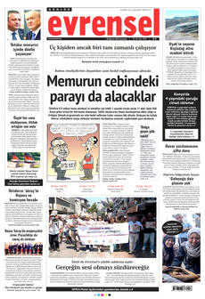 EVRENSEL 20 Ağustos 2025 gazete manşeti
