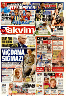 TAKVİM 20 Ağustos 2025 gazete manşeti