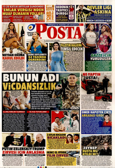 POSTA 20 Ağustos 2025 gazete manşeti