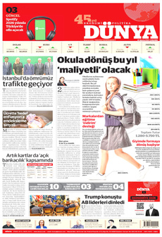 DÜNYA 20 Ağustos 2025 gazete manşeti