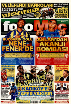 FOTOMAÇ 20 Ağustos 2025 gazete manşeti