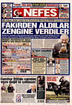 NEFES 24 Ağustos 2025 gazete manşeti