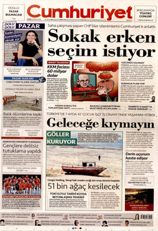 CUMHURİYET 24 Ağustos 2025 gazete manşeti