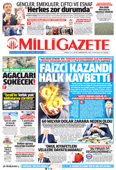 MİLLİ GAZETE 24 Ağustos 2025 gazete manşeti