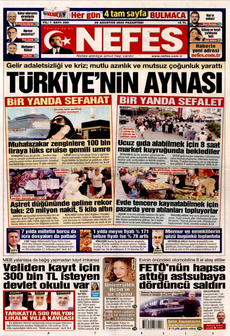 NEFES 25 Ağustos 2025 gazete manşeti