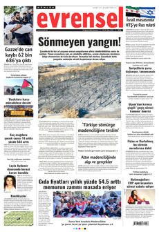 EVRENSEL 25 Ağustos 2025 gazete manşeti