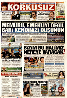 KORKUSUZ 25 Ağustos 2025 gazete manşeti