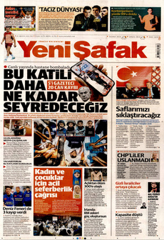 YENİ ŞAFAK 26 Ağustos 2025 gazete manşeti