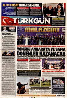 TÜRKGÜN 27 Ağustos 2025 gazete manşeti