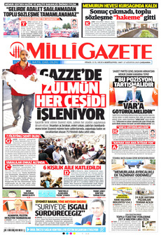 MİLLİ GAZETE 27 Ağustos 2025 gazete manşeti