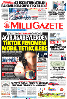 MİLLİ GAZETE 29 Ağustos 2025 gazete manşeti