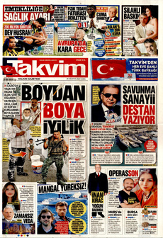 TAKVİM 29 Ağustos 2025 gazete manşeti