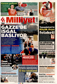 MİLLİYET 30 Ağustos 2025 gazete manşeti