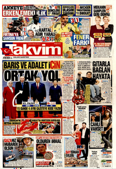 TAKVİM 1 Eylül 2025 gazete manşeti