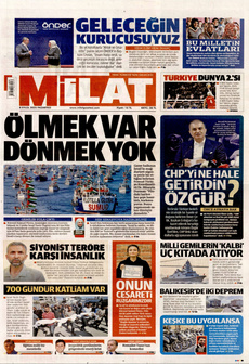 MİLAT 8 Eylül 2025 gazete manşeti