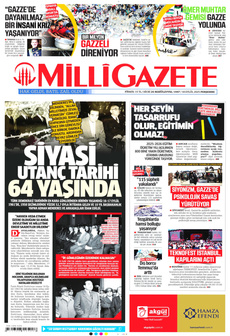 MİLLİ GAZETE 18 Eylül 2025 gazete manşeti