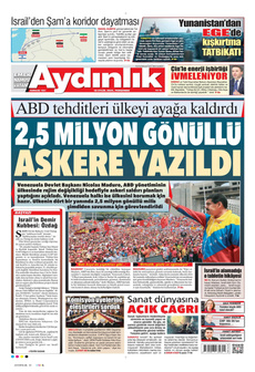 AYDINLIK GAZETESİ 18 Eylül 2025 gazete manşeti