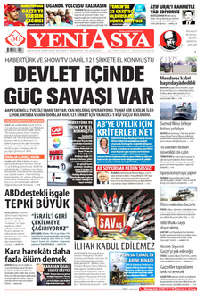 YENİ ASYA 18 Eylül 2025 gazete manşeti