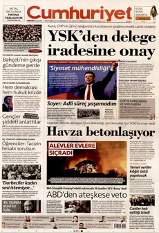 CUMHURİYET 20 Eylül 2025 gazete manşeti