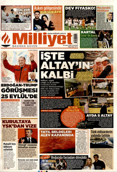 MİLLİYET 20 Eylül 2025 gazete manşeti