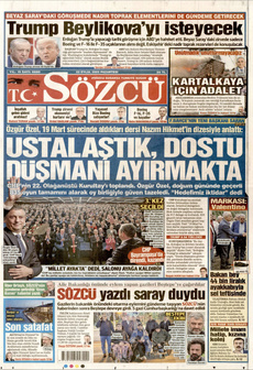 SÖZCÜ 22 Eylül 2025 gazete manşeti