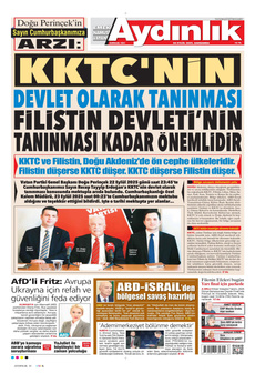 AYDINLIK GAZETESİ 24 Eylül 2025 gazete manşeti