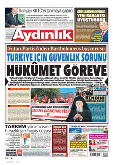 AYDINLIK GAZETESİ 25 Eylül 2025 gazete manşeti
