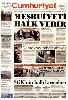 CUMHURİYET 26 Eylül 2025 gazete manşeti