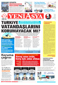 YENİ ASYA 26 Eylül 2025 gazete manşeti