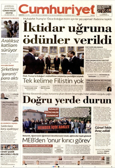 CUMHURİYET 27 Eylül 2025 gazete manşeti