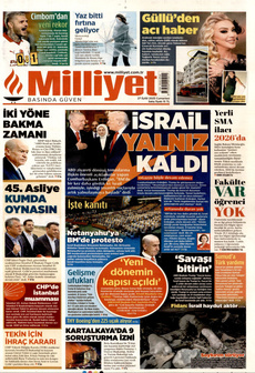 MİLLİYET 27 Eylül 2025 gazete manşeti
