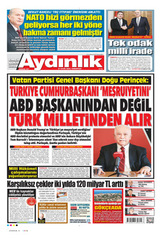 AYDINLIK GAZETESİ 27 Eylül 2025 gazete manşeti