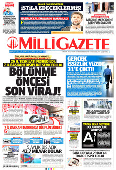 MİLLİ GAZETE 1 Temmuz 2026 gazete manşeti