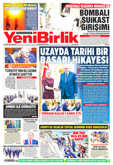 YENİBİRLİK 1 Temmuz 2026 gazete manşeti
