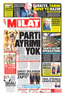 MİLAT 1 Temmuz 2026 gazete manşeti
