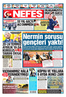 NEFES 2 Temmuz 2026 gazete manşeti