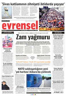 EVRENSEL 2 Temmuz 2026 gazete manşeti